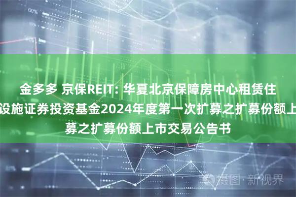 金多多 京保REIT: 华夏北京保障房中心租赁住房封闭式基础设施证券投资基金2024年度第一次扩募之扩募份额上市交易公告书
