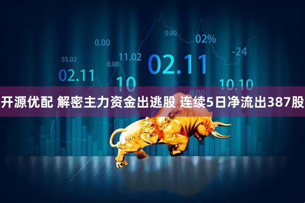 开源优配 解密主力资金出逃股 连续5日净流出387股