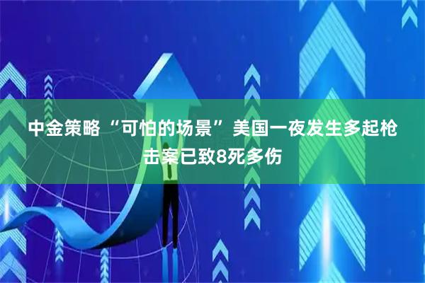 中金策略 “可怕的场景” 美国一夜发生多起枪击案已致8死多伤