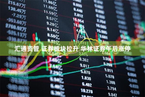 汇通资管 证券板块拉升 华林证券午后涨停