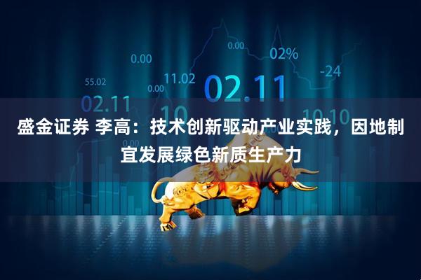 盛金证券 李高：技术创新驱动产业实践，因地制宜发展绿色新质生产力