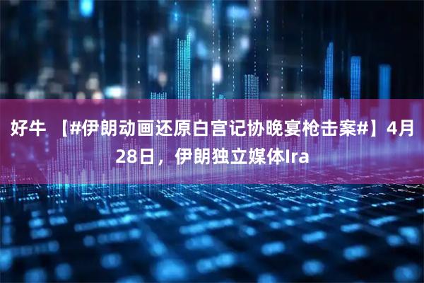 好牛 【#伊朗动画还原白宫记协晚宴枪击案#】4月28日，伊朗独立媒体Ira